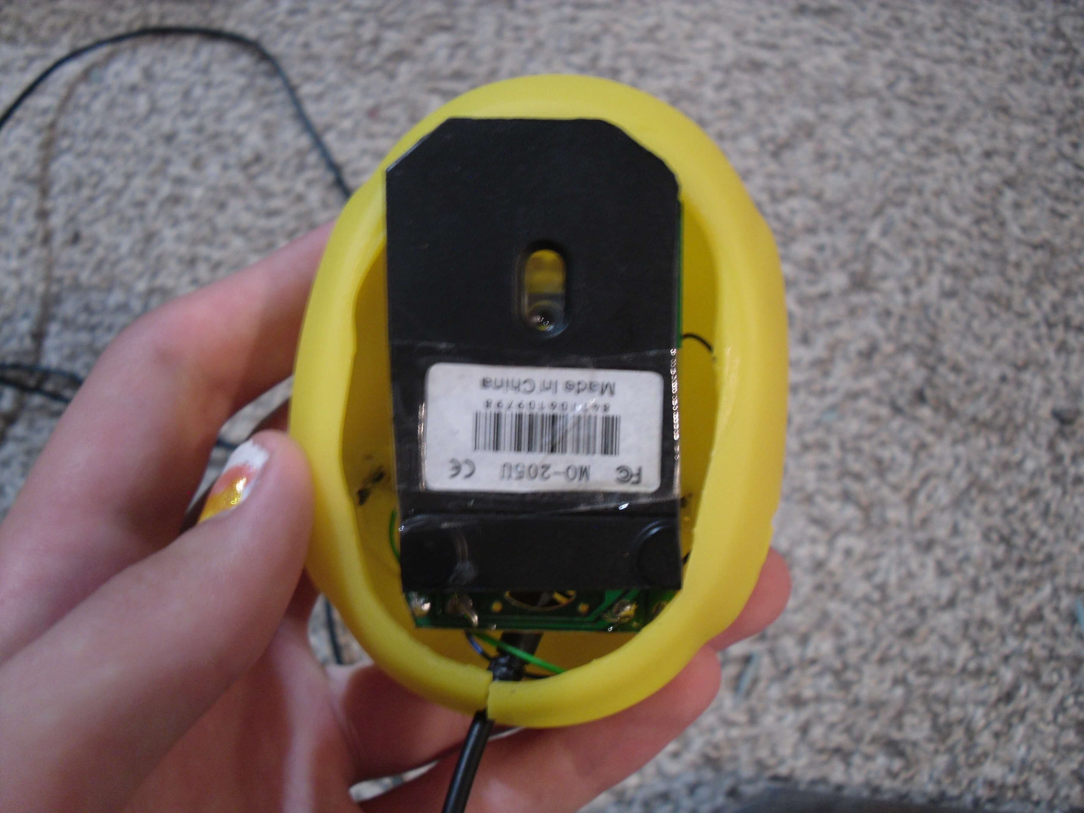 The douse form the bottom